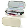 Bolsa para lápices de gran capacidad más vendida transfronteriza, bolsa de papelería para estudiantes de secundaria y preparatoria, estuche de doble capa, bolsa para lápices de aspecto elegante con impresión de logotipo