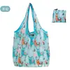 Nueva Bolsa de Compras de Poliéster de Gran Capacidad Supermercado Compras de Comestibles Plegable Bolso Listo Hecho Moda Ecológica Bolso de Mano Estampado