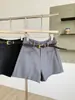 Shorts Casuais Pretos para Mulheres Verão 2025 Novo Estilo Coreano Moda Elegante Efeito Emagrecedor Cintura Alta Calça Pantalona Linha A