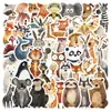 Colección de pegatinas estilo acuarela, varios diseños de arte de animales vintage, pegatinas impermeables DIY para journaling y decoración de fundas de teléfono, al por mayor