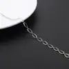 Cadena Cuadrada de Perlas de Acero Inoxidable Collar DIY Cadena Colgante Hecho a Mano Cadena para Colgar Bolsos Accesorios Materiales para Joyería