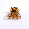 Pinza de sujeción para el pelo con forma de flor de calabaza mediana de 4.5CM Estampado de leopardo colorido Pinza superior avanzada Pinza de tiburón para el pelo Caliente transfronteriza Pinza de sujeción para el pelo