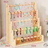 Estante de Almacenamiento para Pulseras, Soporte de Exhibición para Joyería, Soporte de Mesa para Joyería, Soporte de Exhibición de Madera Maciza para Joyería y Gomas para el Cabello, Soporte de Exhibición para Cuentas Budistas