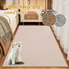 Alfombra Imitación Sisal Dormitorio Sala de Estar Resistente a Arañazos de Gato Estudio Fotográfico Alfombra de Mesita de Noche Habitación de Alquiler Simple Ventana Saliente Fotografía Estilo Crema