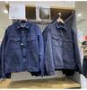 Chaqueta de mezclilla lavada casual holgada estilo pareja otoño japonés 439577