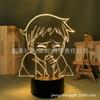 Sete crimes envolvendo luz noturna 3D acrílico LED luz colorida variável plug USB uso duplo comércio exterior instruções em inglês