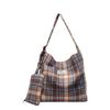 Bolso de Hombro Personalizado para Viajes de Otoño e Invierno Bolso de Tela Moda Diseño de Nicho Retro Cuadros Hombro Bolso Tote Casual para Mujer