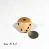 Juego de Parchís de madera de 3 cm, dados para puntos, accesorios cognitivos para preescolar, dados de juguete de madera maciza