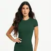 Camiseta deportiva de manga corta de secado rápido ZORA, superventas transfronteriza, top de yoga, ropa de fitness de nailon para mujer
