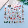 Mezcla de 50 Gotas Navideñas de Aleación de Zinc Accesorios para Joyería DIY Cascabel de Santa Colgante para Pulsera Pendientes de Reno