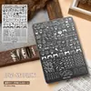 Placas de Estampado para Uñas Plantillas de Impresión HD Estampado Cruzado de Leopardo Patrones de Dibujos Animados Herramientas de Acero Inoxidable para Estampado de Uñas