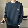 Sudadera Cuello Redondo Hombre Camiseta Manga Larga Hombre Primavera y Otoño Nueva Ropa de Otoño Marca de Moda Camiseta Básica Tops para Hombre
