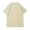 Camiseta de alta calidad, 260 g, algodón pesado, hombros caídos, manga corta, para hombre, con media manga.
