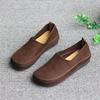 Nuevos Zapatos de Mujer Slip-On Retro Hechos a Mano de Boca Baja para Primavera y Verano con Punta Redonda, Suela Plana, Suela Suave y Superficie Suave