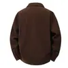 Camisa casual de veludo para homens, tamanho grande, para primavera e outono, de manga comprida, jaqueta, top moderno para homens