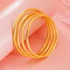 Tienda de Oro Mismo Estilo Pulsera Heritage Chapada en Oro para Mujer, Moderna y Duradera, Aleación de Cobre Dorado Imitación, Pulsera Falsa de Tres Oros Estilo Antiguo
