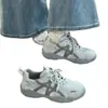 Zapatillas de Entrenamiento Alemanas Retro de Suela Gruesa para Mujer Modelo Nuevo 2026 Malla Gris Transpirables Casuales Zapatillas Versátiles que Aumentan la Altura Zapatos para Senderismo