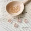 Flor de Cerezo TempranaSentimiento de PrimaveraRosa y VerdeVidrio ChecoHecho a Mano con CuentasPulsera DIYAccesorios de Material para Hacer Pulseras a Mano