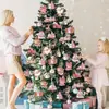 Novo Conjunto com 36 Peças de Enfeites de Natal de Madeira Estilo Fofo Decorações de Festa de Natal Decorações de Natal para Casa de Madeira