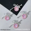 Novo Frasco de Perfume com Recorte de Laço Pingente Redondo de Strass Pingente DIY Pulseira Colar Brincos Acessórios de Liga