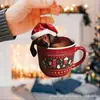 Colgante Nuevo de Navidad Transfronterizo Decoración Navideña para el Hogar Colgante Plano Acrílico Regalo de Navidad