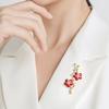 Broche de Flor de Ameixa Estilo Chinês Design de Nicho de Alta Qualidade para Mulheres Pin de Flor para Lapela Acessórios para Roupas de Terno com Senso de Alta Qualidade