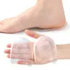 Palmilha para calcanhar com padrão de água, macia e anti-abrasão, palmilha para calcanhar absorvente de choque, GEL macio autoadesivo antiderrapante, sapato ajustável de meio número