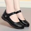 Una generación de zapatos de madre, zapatos de primavera y otoño, zapatos de tacón bajo para mujeres de mediana edad y mayores, zapatos Joker para mujer, zapatos de cuero nuevos con hebilla cómoda