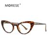 Gafas de Moda Ojo de Gato Antiluz Azul Sin Graduación para Mujer Marco de Gafas Personalizado Tr90 Montura Óptica 2012 Marco Negro