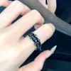 Diseño de Nicho Sentido Avanzado Personalidad Oscura Suerte Pulsera de la Buena Suerte Retro Esmalte Brazalete Abierto para Mujeres