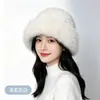 Nuevo sombrero mongol de comercio exterior transfronterizo para otoño e invierno, gorro de punto para mujer, sombrero de felpa cálido para proteger las orejas, sombrero de lana moderno y versátil