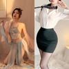 Marea Nacional Bordado Antiguo Ropa Interior Sexy Perspectiva Pasión Tentación Cama Hanfu Sin Quitarse Faja Traje de Pijama
