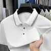 Camisa Polo Casual de Manga Corta para Hombre 7A Antibacterial de Verano Nueva y Fresca con Cuello de Bloque de Color para Hombres Jóvenes y de Edad Media
