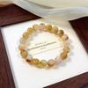 Pulseira de Ouro Torre Amarela de Cristal Natural Puro Pulseira Tampa de Leite Mel Citrino Pulseira de Sorte Transferência Moda Autenticidade