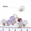 Colgante redondo de cristal multicolor dorado de 8-12 mm, botón decorativo de gota pequeña color durazno, hebilla de botón decorativo para camisa