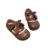 Zapatos de Princesa con Lazo de Dibujos Animados Elegantes y Lindos para Niñas, Nuevos Zapatos para Caminar para Niños Primavera y Otoño 2026, Zapatos de Cuero para Niños Pequeños, Modernos
