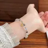 Pulsera de Cristal Fantasma Verde Natural al por Mayor de One Piece con Colgante de Oso Amuleto de la Suerte de Calcedonia, Joyería de Diseño Original para Mujeres