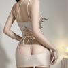 Ropa Interior Sexy Tentación Sexy Cuello Cruzado Pasión Camisón Hueco Uniforme de Secretaria Espalda Descubierta Caliente Traje Sin Quitar