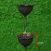 Nueva Cadena de Lluvia de Aleación de Aluminio China Flor de la Mañana Loto de Lluvia Cadena de Drenaje para Patio Decoración de Aleros de Villa Templo Flujo de Agua Goteante Lluvia