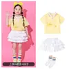 Apresentação de cheerleading para o Dia das Crianças, conjunto de uniforme de verão de manga curta para a turma das estrelinhas do jardim de infância, uniforme para o dia de esportes da escola primária
