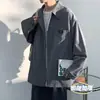 Chamarra Camisa de Pana de Manga Larga para Hombre, Invierno High Street Casual Americano Cuello de Solapa Camisa, Chaqueta Versátil de Marca de Moda para el Trabajo