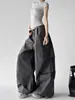 Pantalones de trabajo de pierna ancha de color liso hip-hop de alta costura para mujer, diseño plisado de verano, que estilizan la pierna, pantalones de guadaña para danza jazz