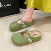 Sandálias Meias Birkenstock Tecidas com Sola Grossa para Aumentar a Altura, Biqueira, Respiráveis, Estilo Mary Jane, Novidade Verão 2026, Femininas