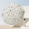 Paraguas Automático para Mujer, Fresco y Elegante, Color Crema, Paraguas Plegable para el Sol, Recubrimiento Negro para Protección Solar, Protección UV, Sombrilla, Doble Uso para Sol y Lluvia