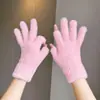 Guantes de invierno con dos dedos expuestos, cálidos, compatibles con pantalla táctil, forrados de felpa, de medio dedo, estilo coreano lindo, de felpa, resistentes al frío, sin dedos, estilo estudiante