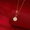 Collar de fritilaria blanca de plata esterlina S925, estilo chino, ligero, de lujo, con clavícula de la suerte, regalo de Año Nuevo 2023 de gran sentido