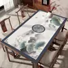 Jogo Americano de Mesa de Jantar, Toalha de Mesa de Centro, Jogo Americano de Mesa de Centro à Prova de Óleo e Impermeável, Jogo Americano Retangular de Luxo Leve Sem Lavar Estilo Chinês Novo, Jogo Americano de Mesa de Centro