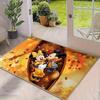 Hoja de Arce de Otoño Transfronteriza Acción de Gracias Dibujos Animados Mickey Terciopelo de Cristal Felpudo Felpudo de Entrada Temu Dropshipping