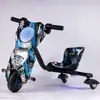 Go-Kart Eléctrico Multifuncional Transfronterizo para Niños, Coche de Derrape Cuadrado, Vehículo Inteligente de Equilibrio de Tres Ruedas 360°