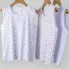 Chaleco de algodón para mujeres de mediana edad y mayores, camiseta sin mangas fina de algodón para madres y abuelas